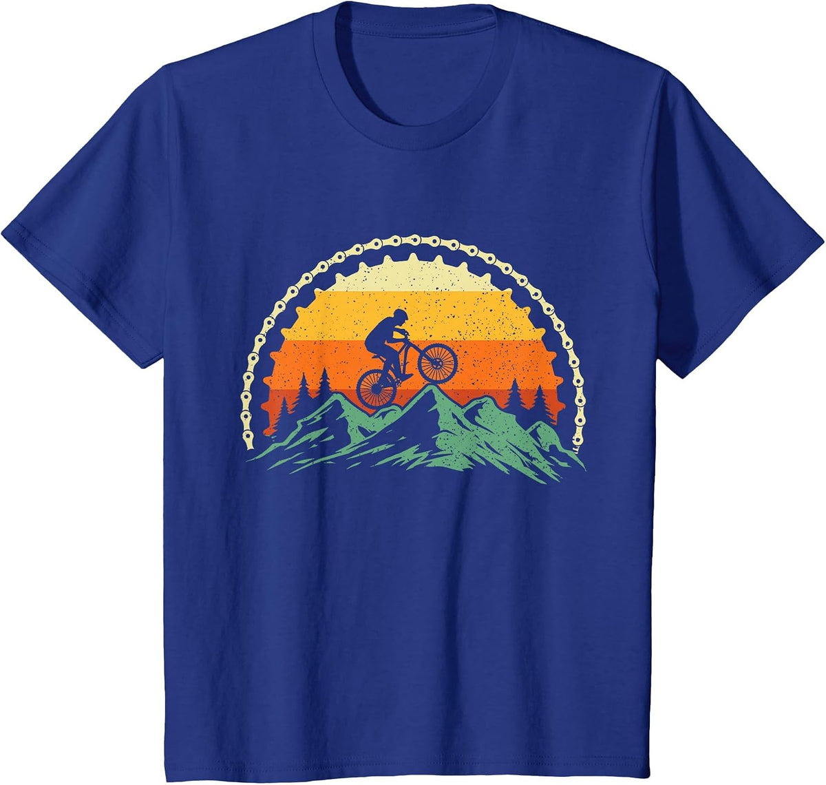 Mountain Biking Gear - Bike Rider MTB Lover Cyclist Downhill T-Shirt - Royal Blue