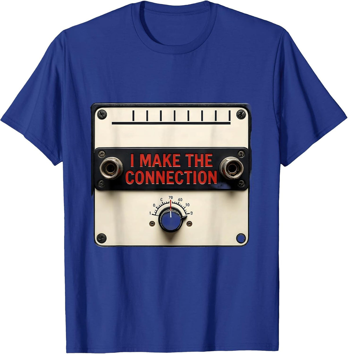 Men's I Make The Connection Funny Ham Radio Operator Hobbyist T-Shirt - Royal Blue