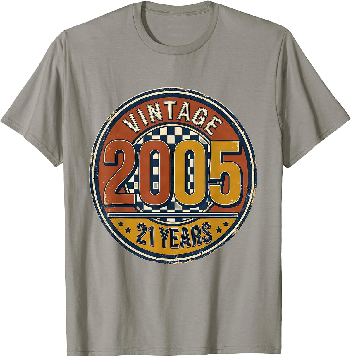 Men's Vintage 2005 · 21 Years Milestone Birthday Badge 21st Gift T-Shirt - Slate Grey