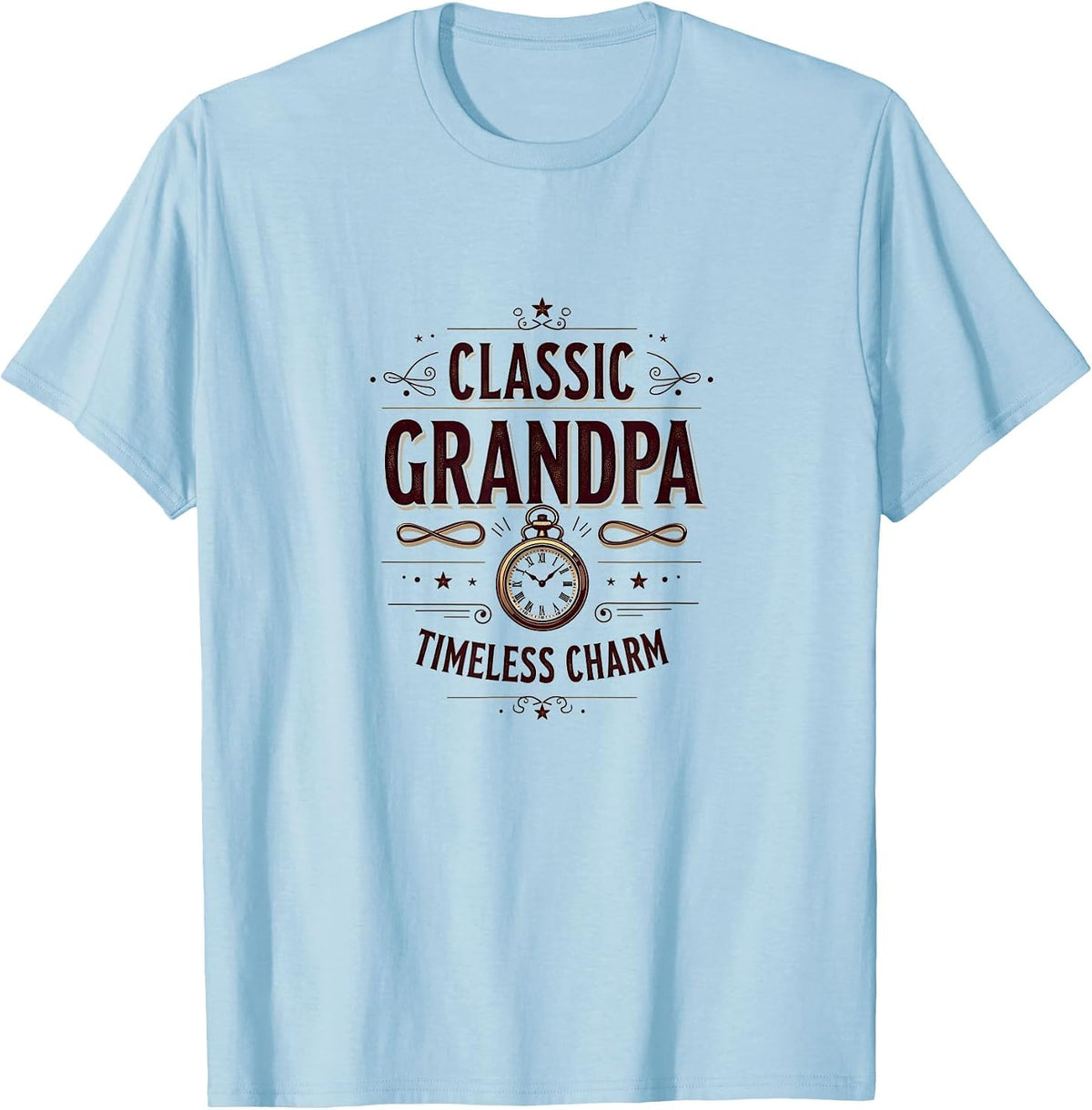 Classic Grandpa Timeless Charm Design T-Shirt - Baby Blue