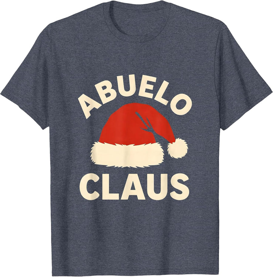 Abuelo Claus Festive Family Matching Christmas Group Photo T-Shirt - Heather Blue