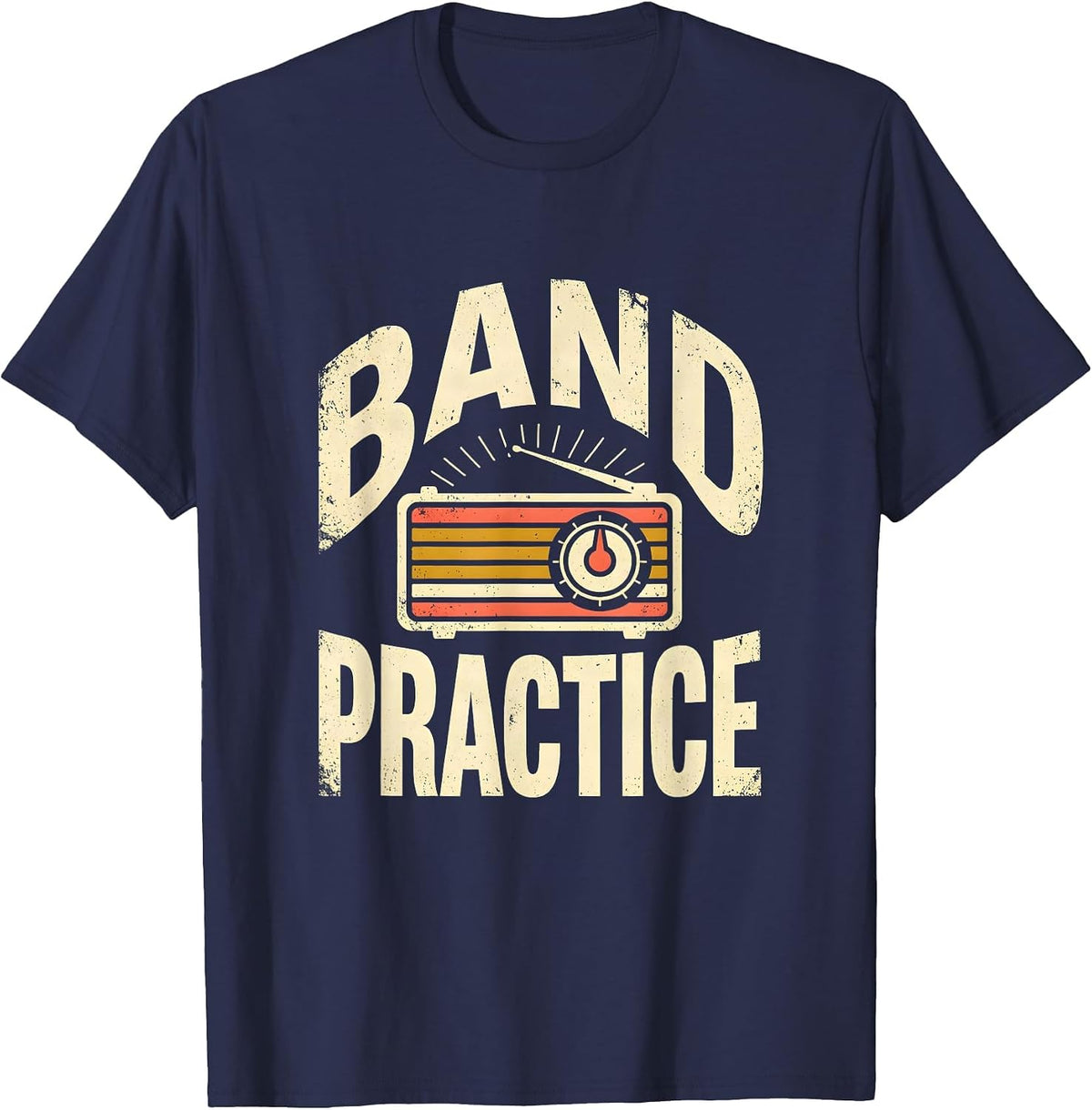 Band Practice Funny Ham Radio Operator Hobbyist Humor T-Shirt - Navy Blue