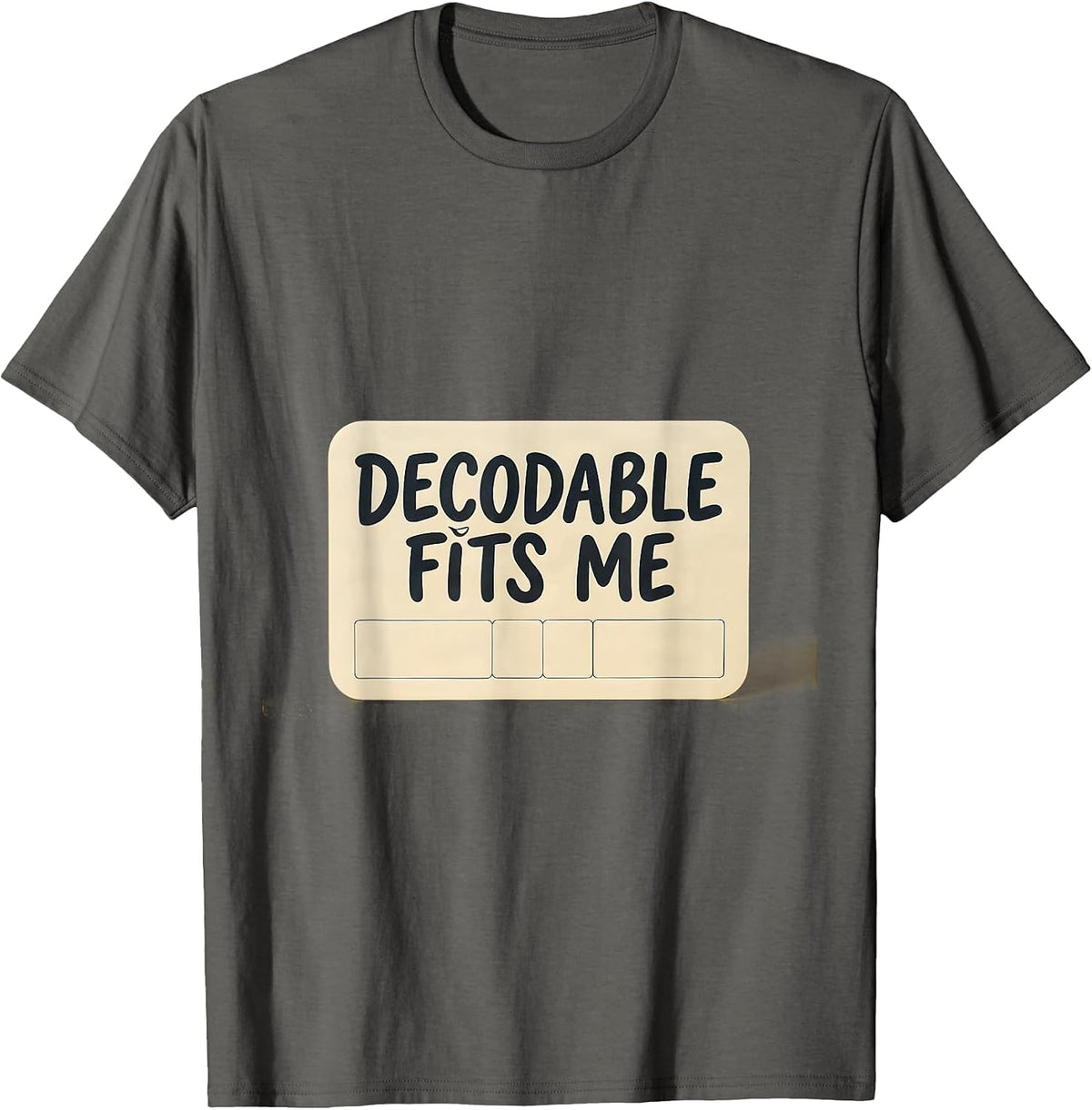 Men's Decodable Fits Me Minimalist Structured Literacy Reading T-Shirt - Asphalt Grey