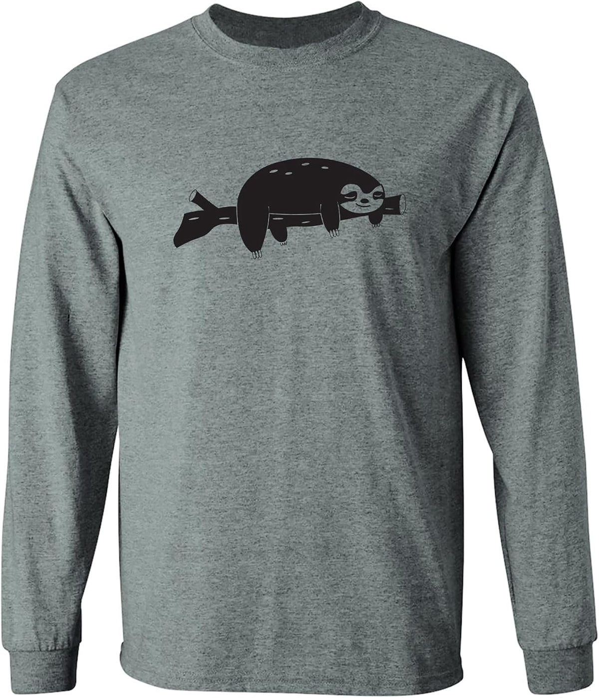 zerogravitee Sloth Adult Long Sleeve T-Shirt - Dark Heather