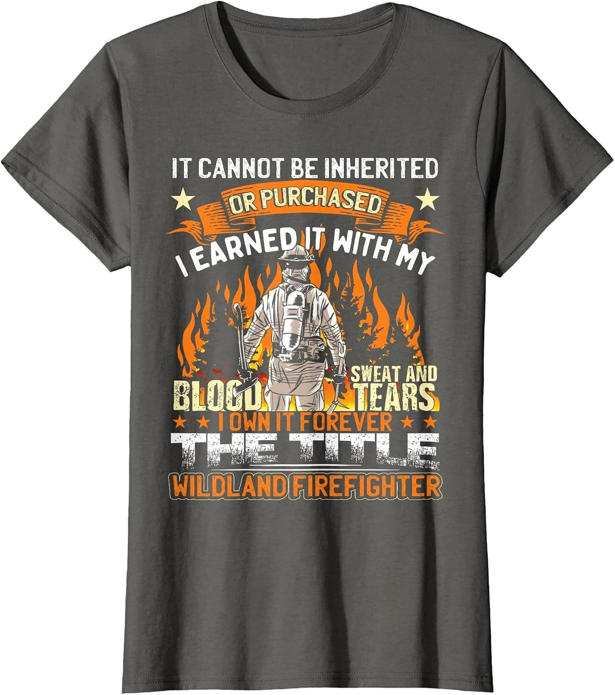 Wildland Firefighter T-Shirt - Asphalt Grey
