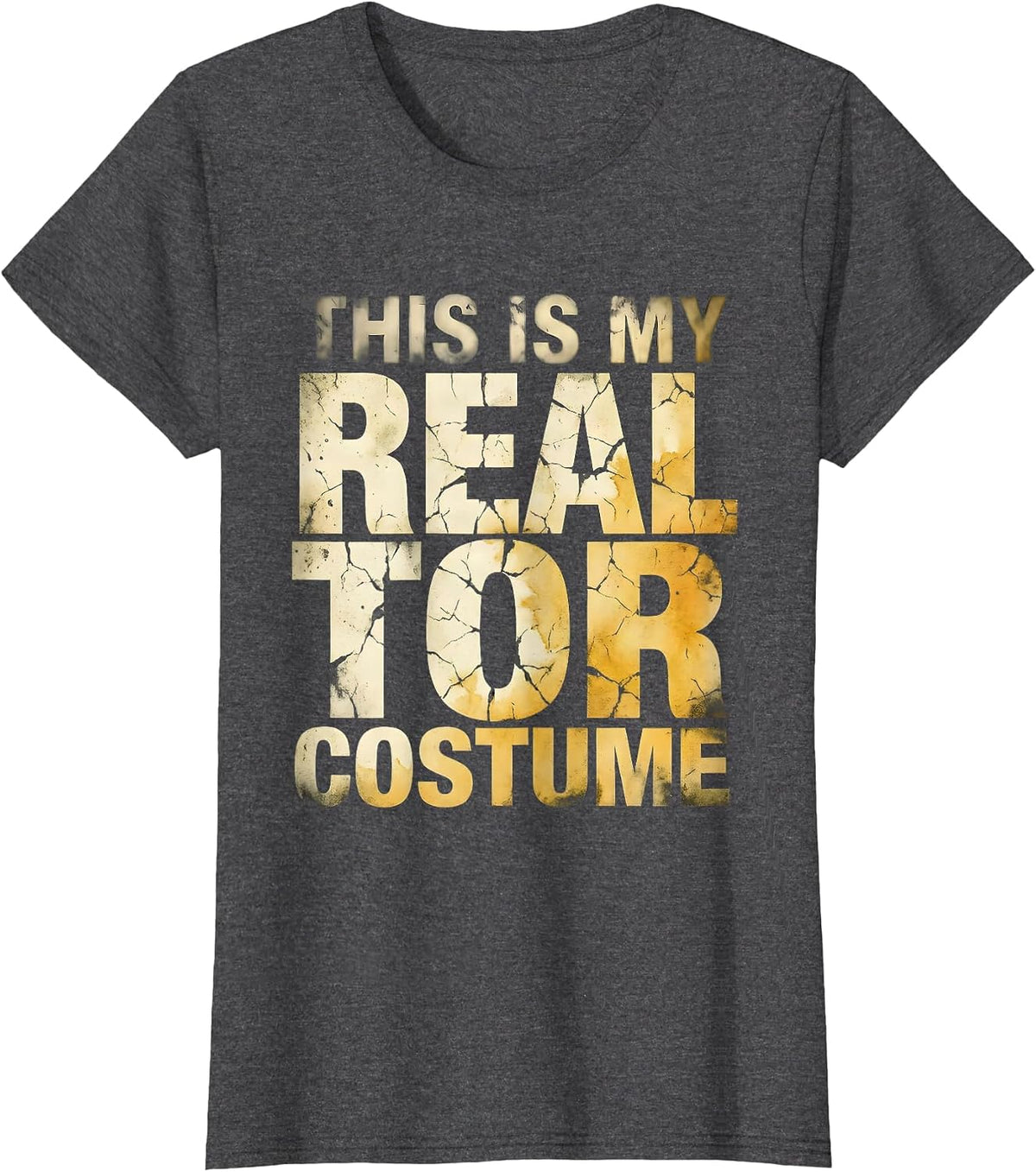 Women's This Is My Realtor Costume Halloween Design T-Shirt - Dark Heather Grey