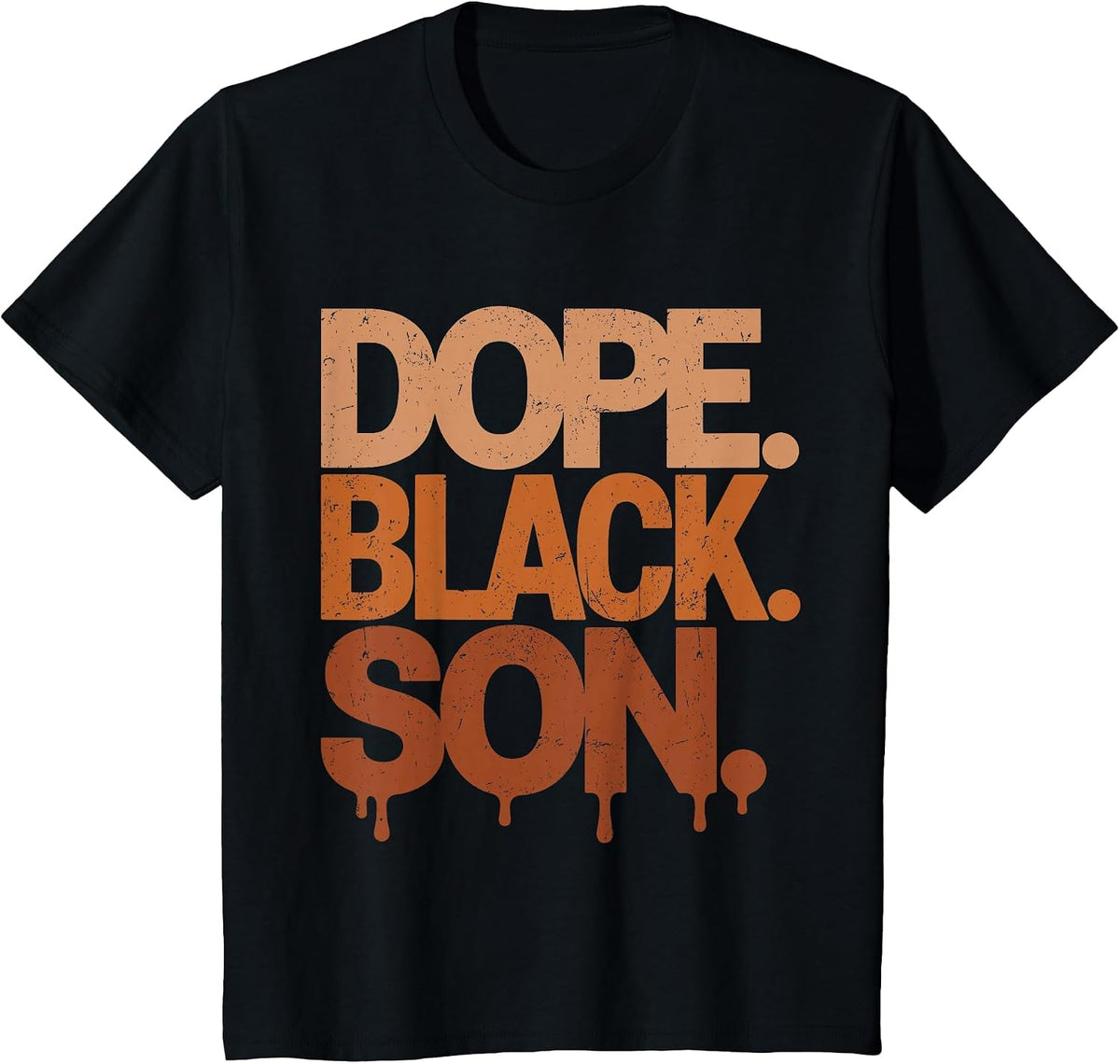 Dope Black Son Black History Month Juneteenth Kids T-Shirt - Black