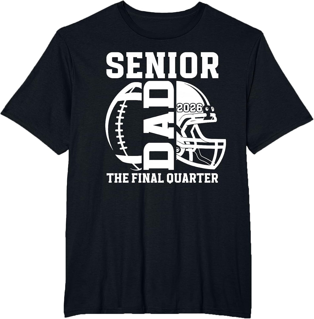 Football Senior Dad Proud Football Senior Father T-Shirt - Black