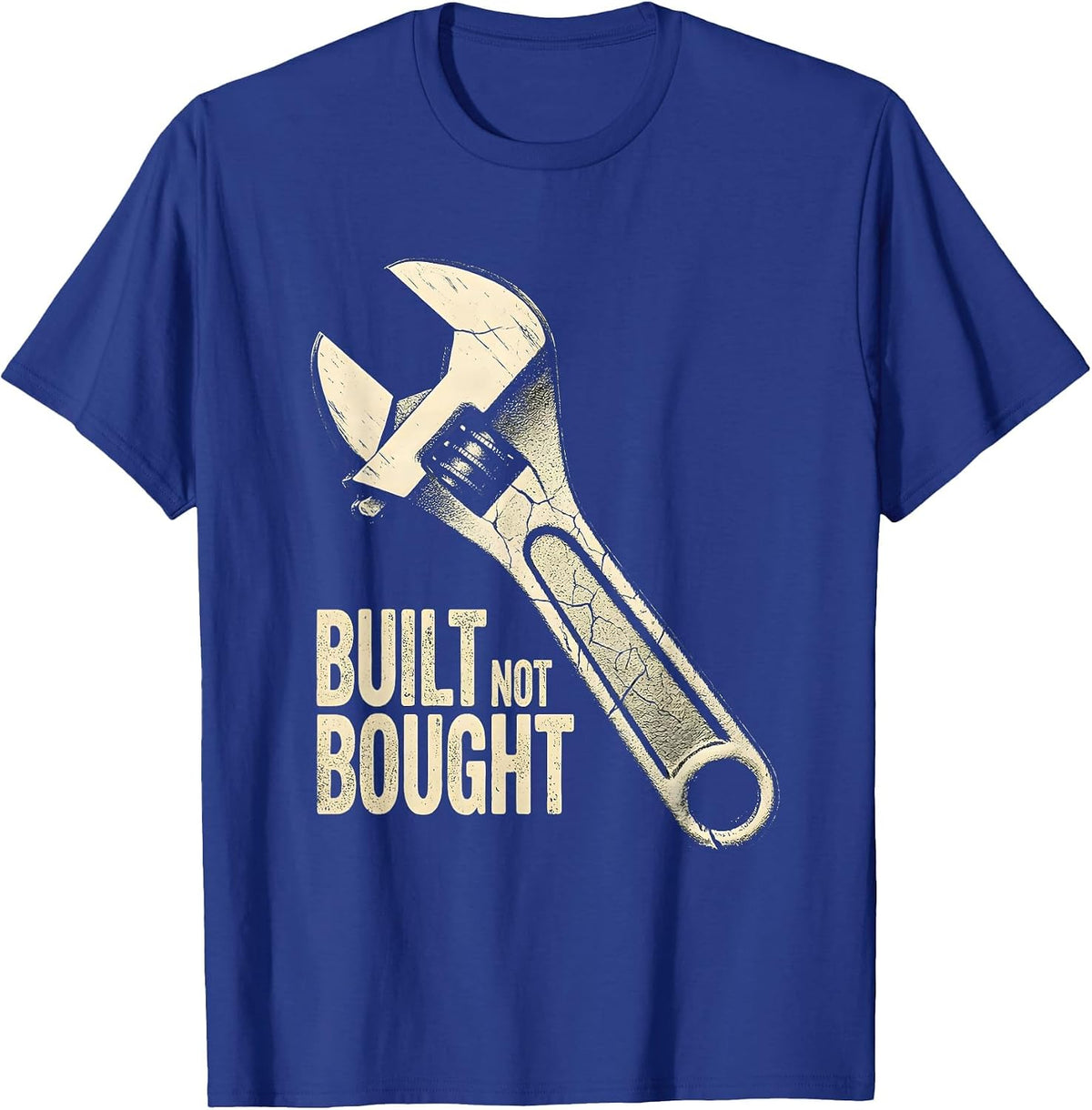 Built Not Bought Mechanic Pride Design T-Shirt - Royal Blue