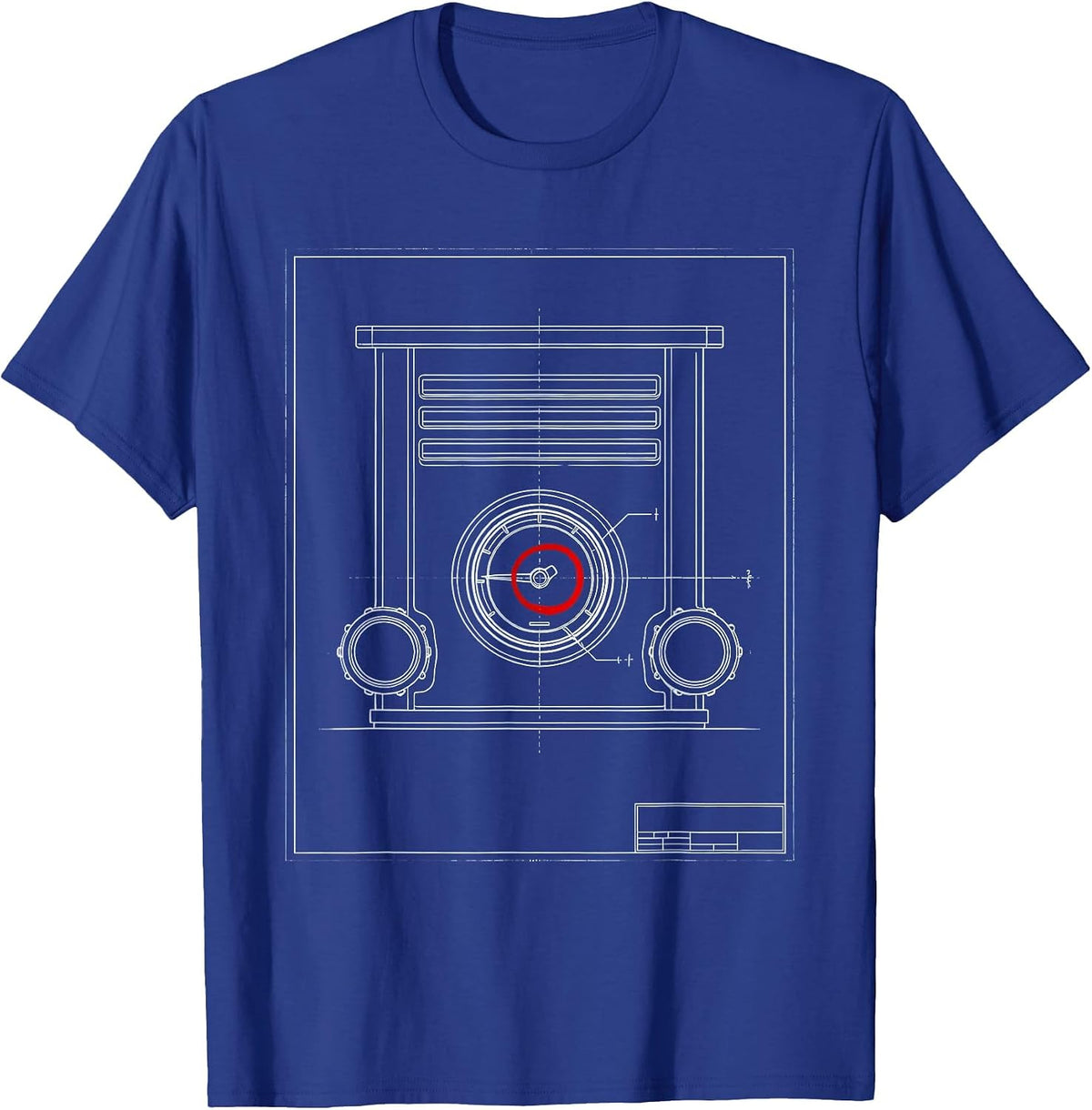 Portable Fire Pump Housing Firefighter Pride Technical T-Shirt - Royal Blue