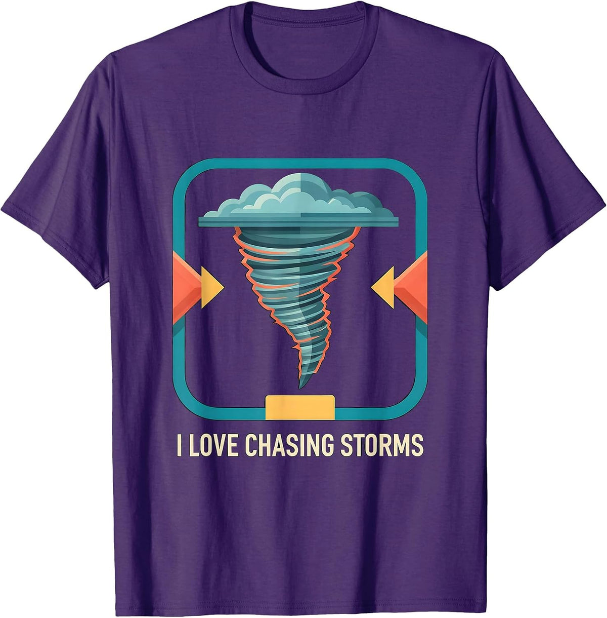 I Love Chasing Storms Funny Storm Chaser Weather Enthusiast T-Shirt - Purple