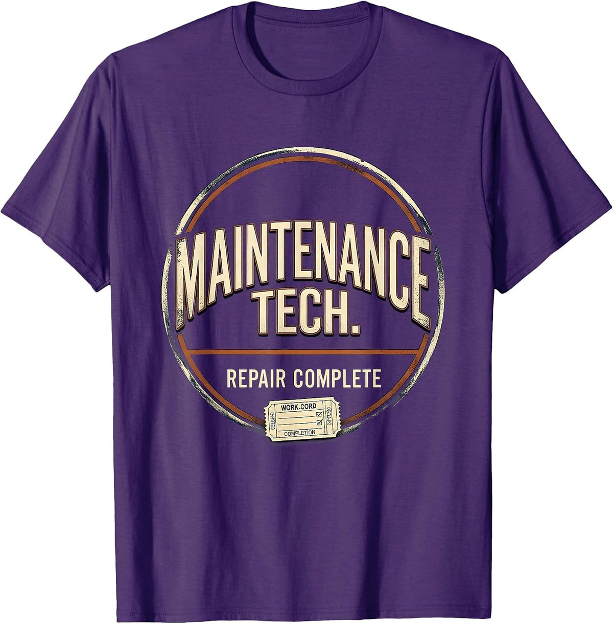 Men's Maintenance Tech Repair Complete Vintage Maintenance T-Shirt - Purple