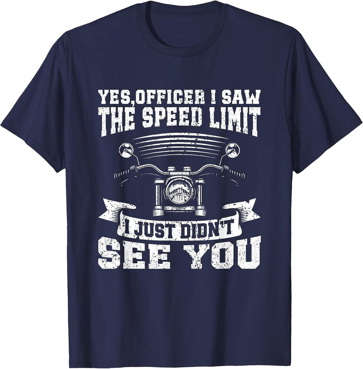 Funny Motorcycle Lover Graphic Women Men Motorbike Rider T-Shirt - Navy Blue