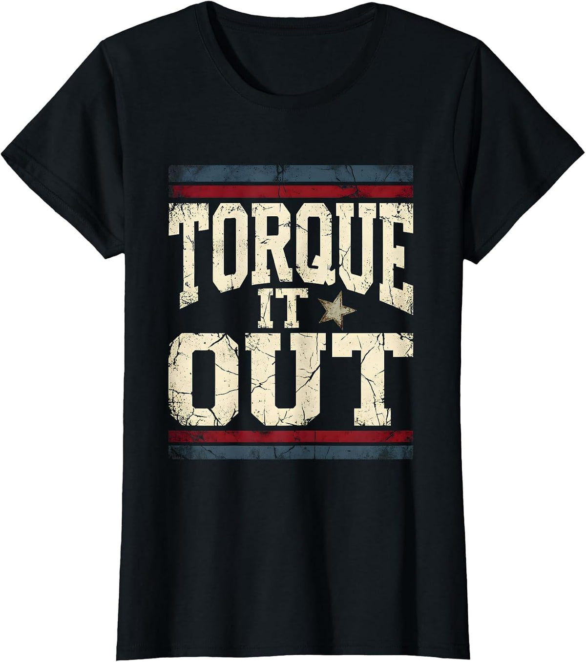 Torque It Out Pit Crew Racing Design T-Shirt - Black