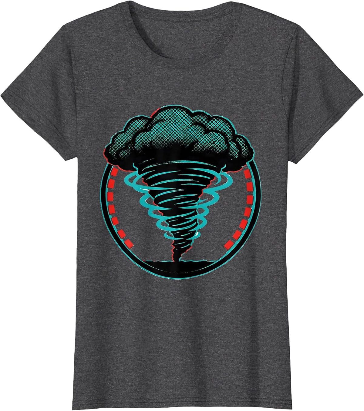 Women's Radar Signature Tornado Chaser Meteorology Enthusiast T-Shirt - Dark Heather Grey