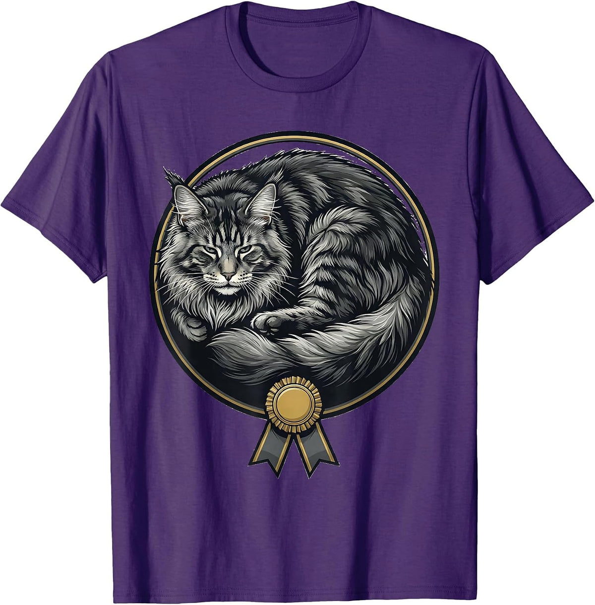 Men's Maine Coon Cat Cute Kawaii Animal Lover Gift T-Shirt - Purple