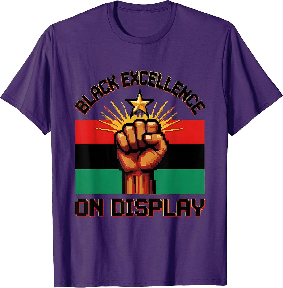 Black Excellence on Display Juneteenth Design T-Shirt - Purple
