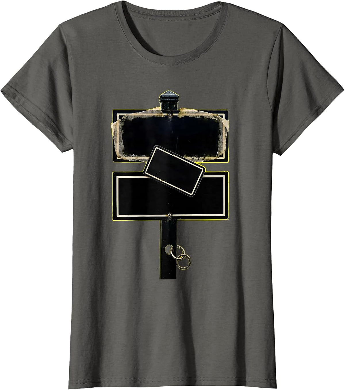 Women's Stencil Yard Sign Realtor Humor Real Estate Agent Gift T-Shirt - Asphalt Grey