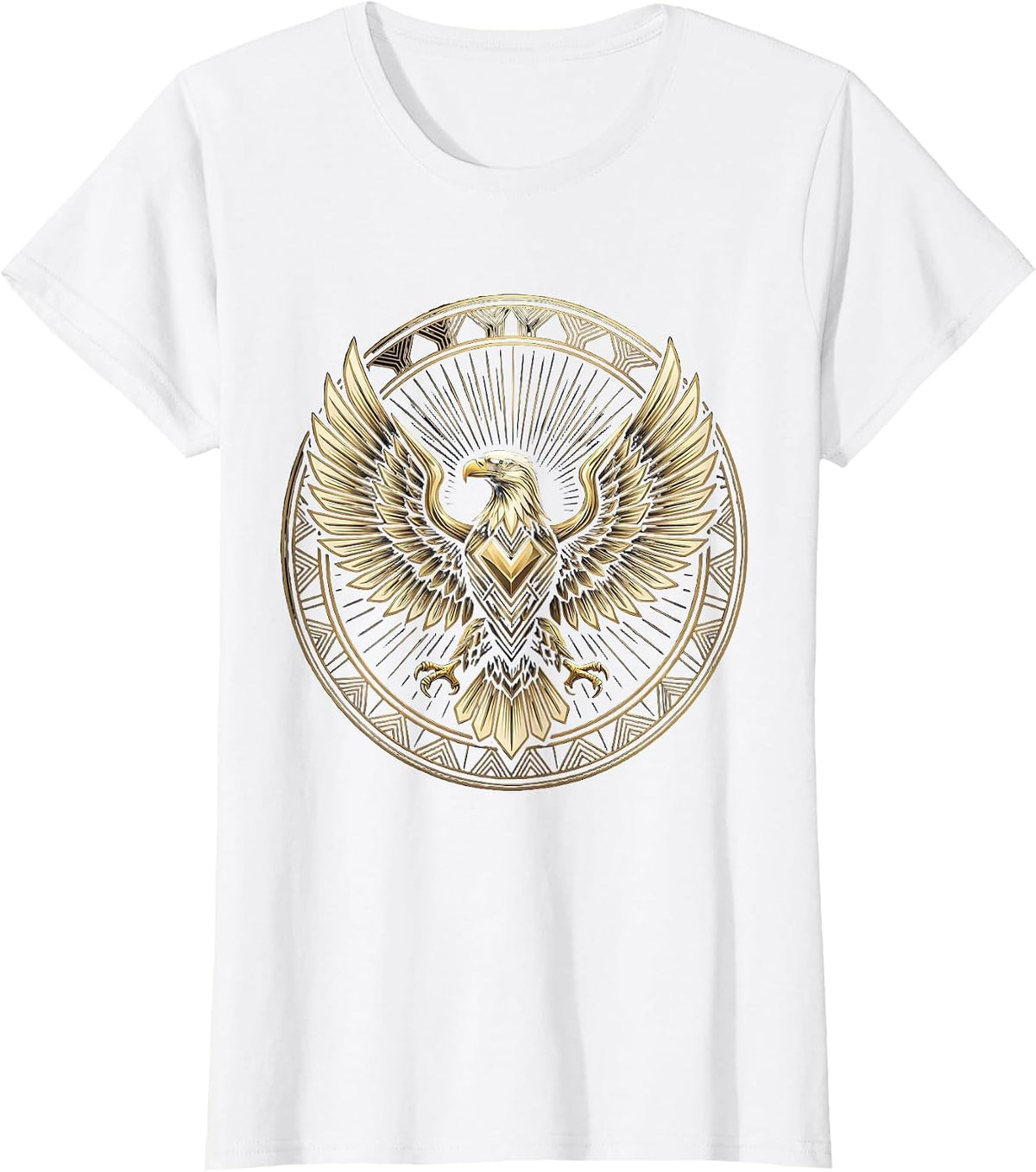 Women's Bold Eagle in Flight 21st Birthday Graphic T-Shirt - White