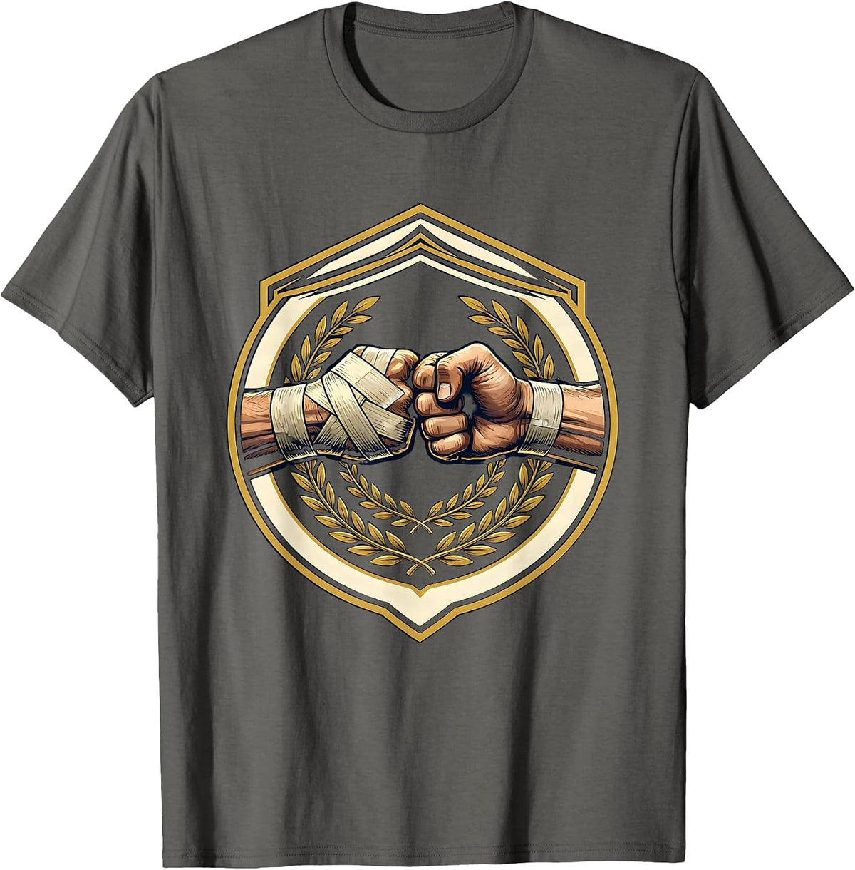 Rugby Taped Hands Graphic Illustration T-Shirt - Asphalt Grey