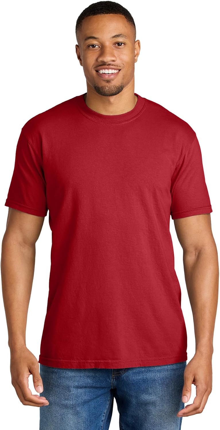 Comfort Colors Unisex Heavyweight Short Sleeve Blank Tee T-Shirt Fits Adults, Men, or Women - Red