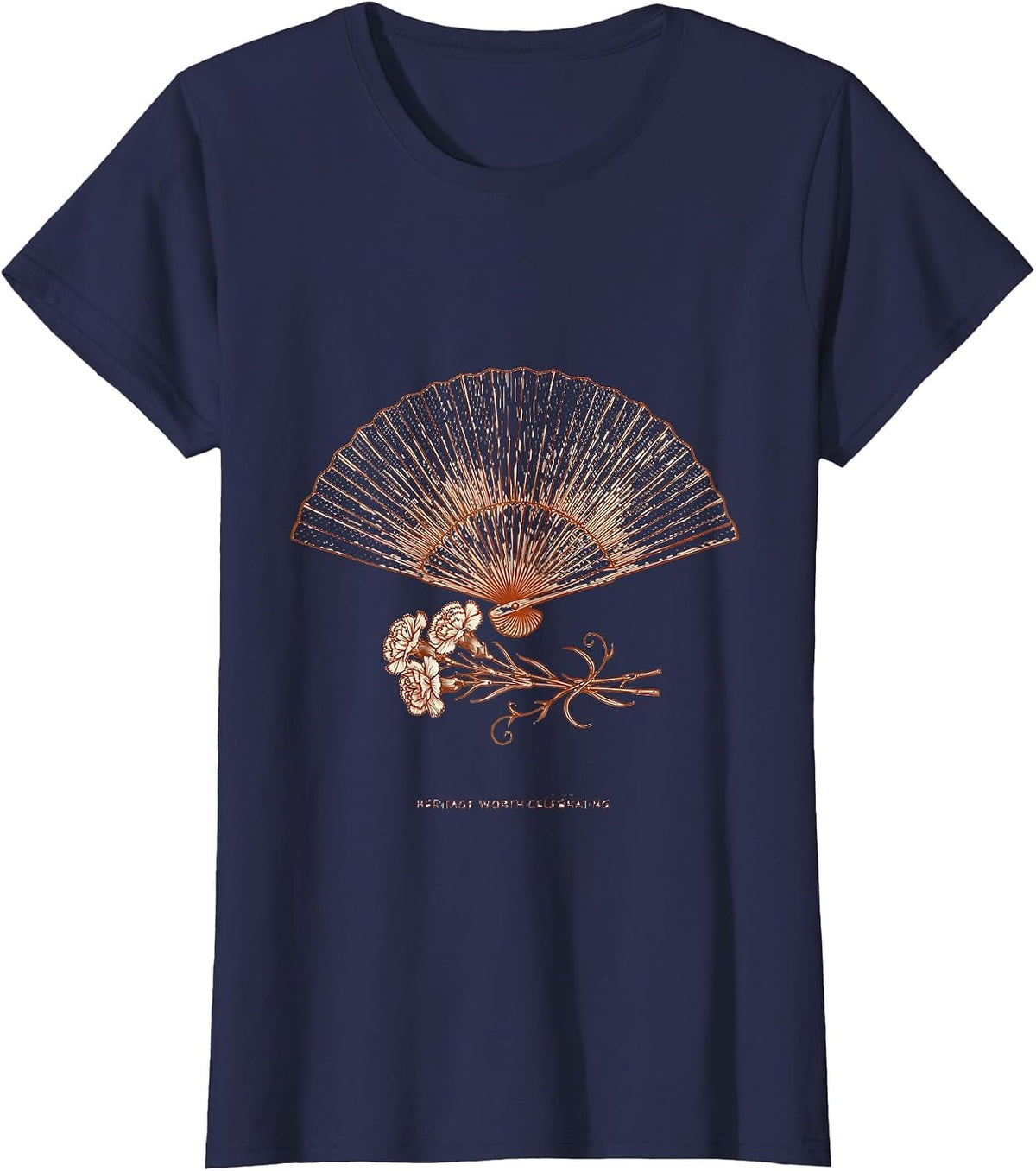Women's Heritage Worth Celebrating Spanish Heritage Design T-Shirt - Navy Blue