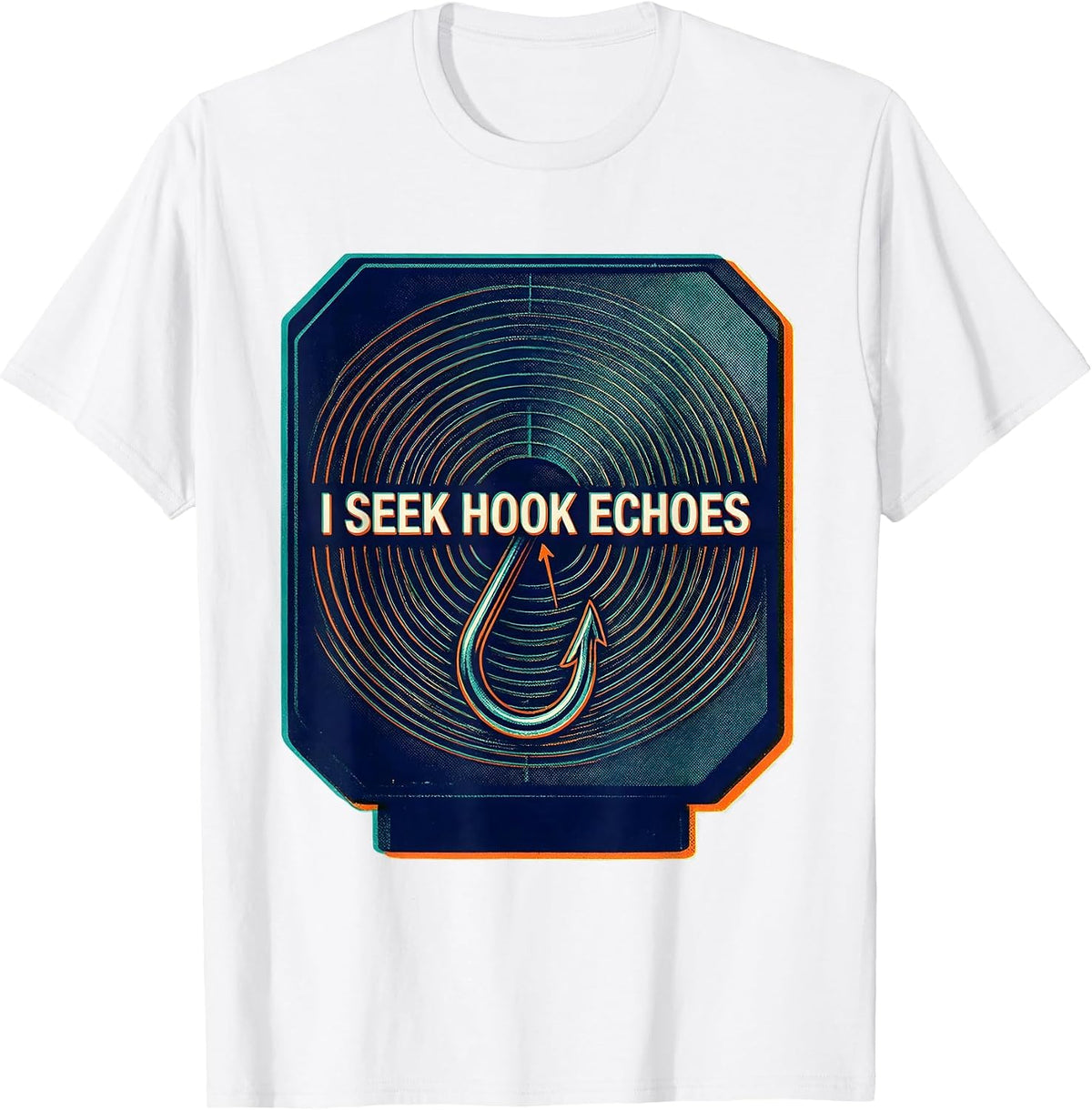 Men's I Seek Hook Echoes Risograph Tornado Storm Chaser T-Shirt - White