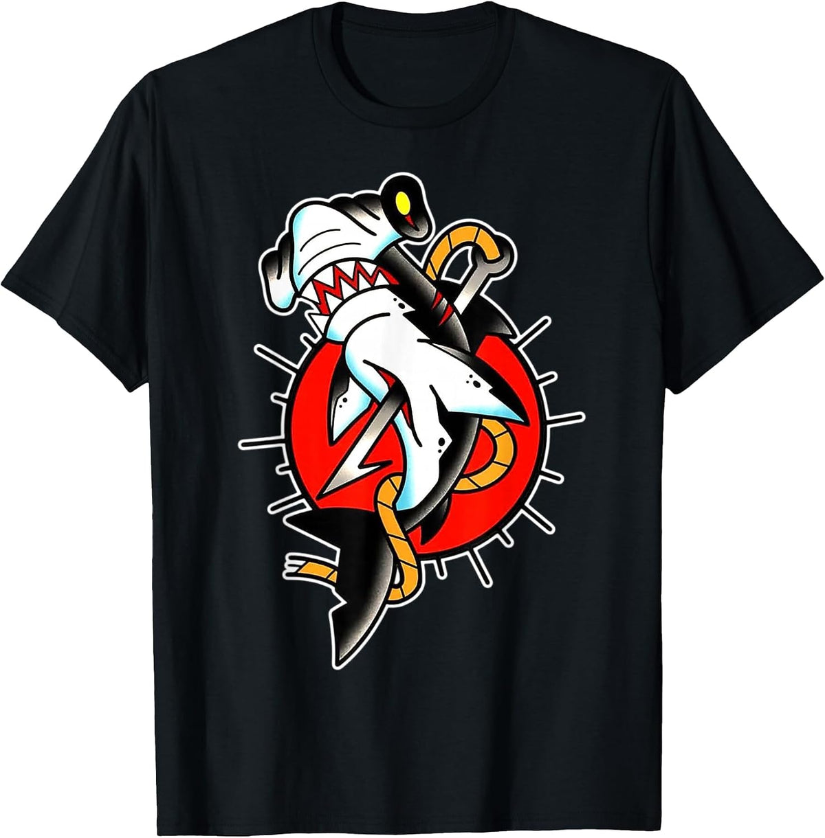 Shark Harpoon T-Shirt - Black