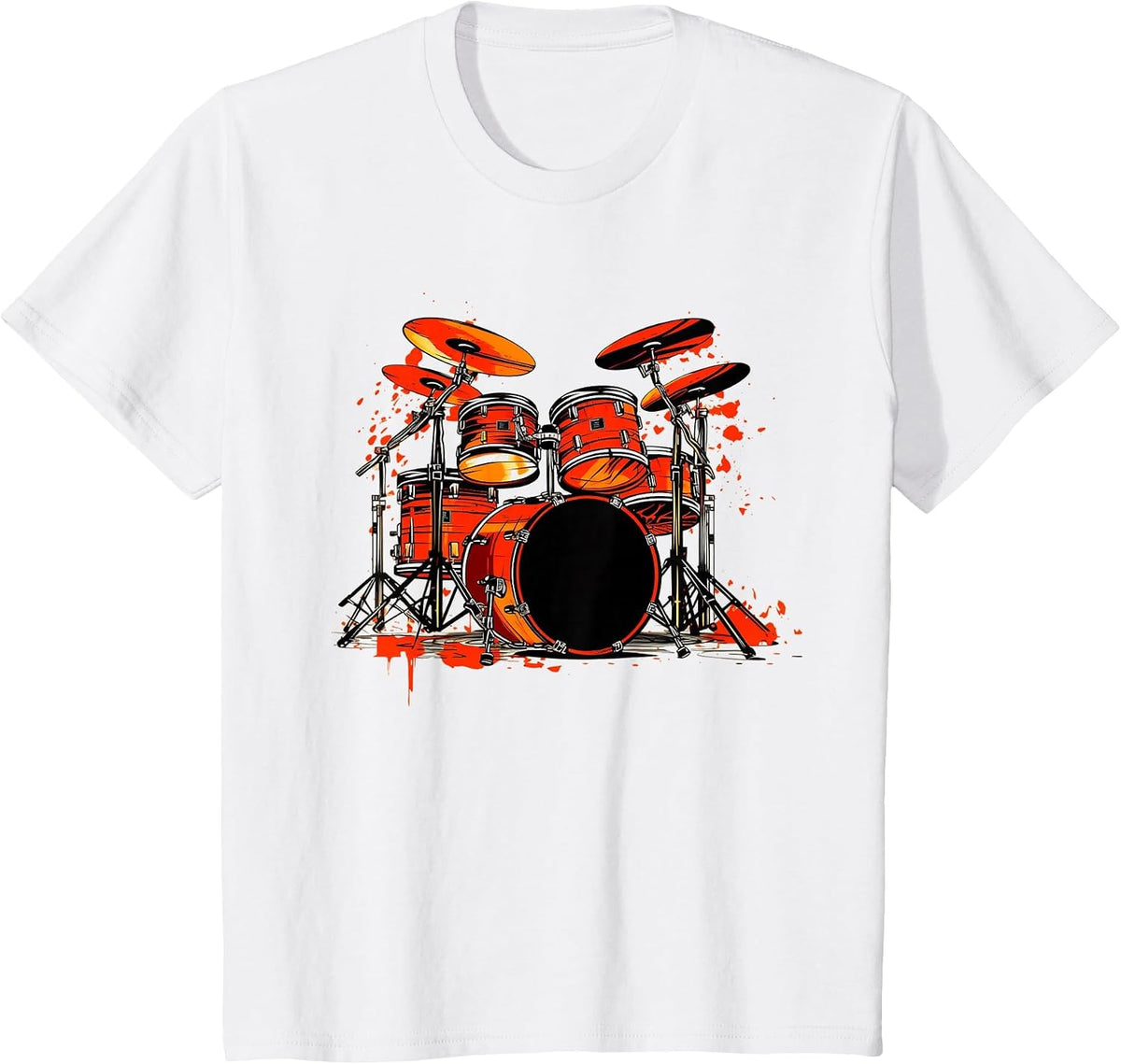 Cool Drums for Drummer and Rock Band Lovers T-Shirt - White