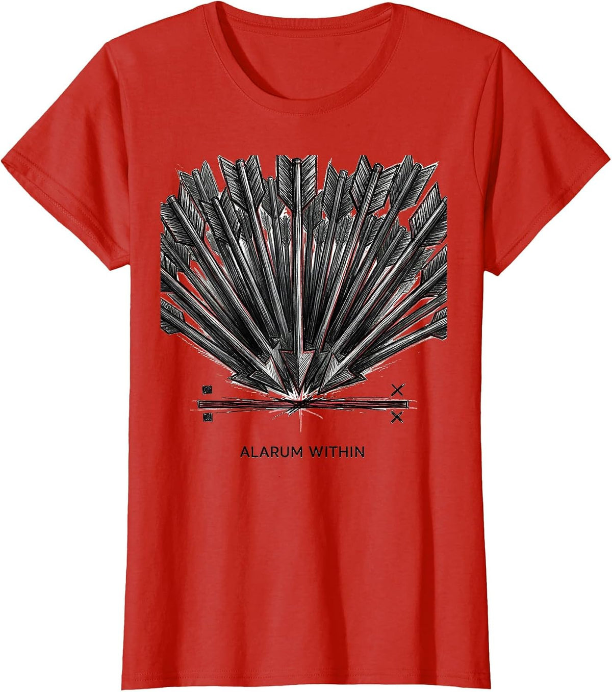 Alarum Within Literary Shakespeare Quote Wit Classic Humor T-Shirt - Red