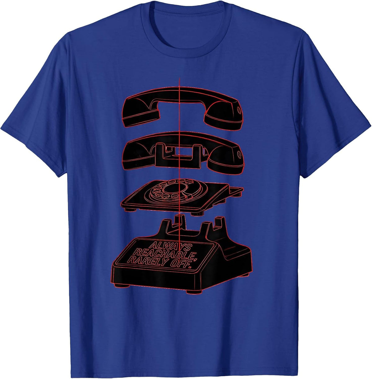 Men's Always Reachable, Rarely Off Funny Realtor Real Estate Agent T-Shirt - Royal Blue