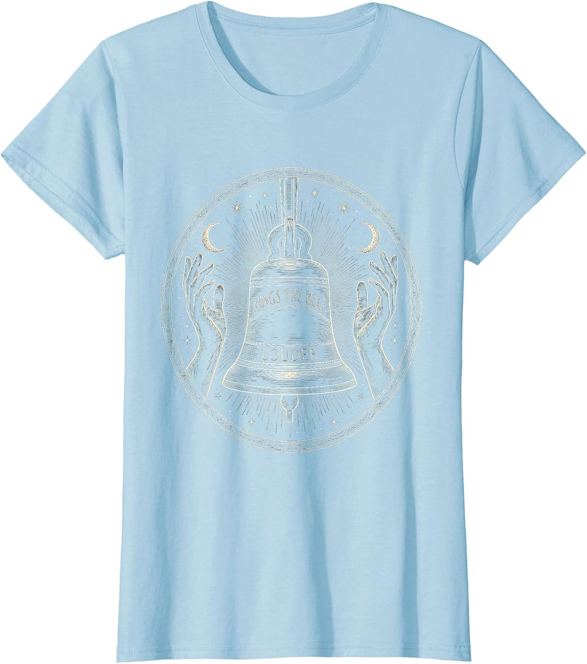 Rings The Bell Louder Cancer Awareness Design T-Shirt - Baby Blue