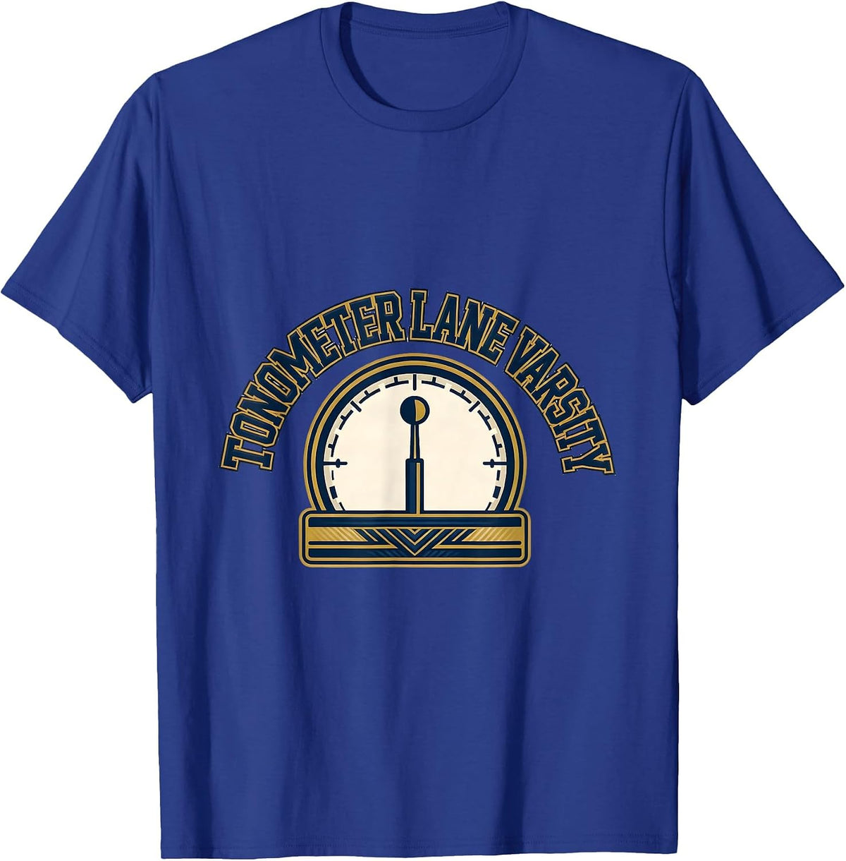 Tonometer Lane Varsity Sports Optometrist Eye Doctor Holiday T-Shirt - Royal Blue