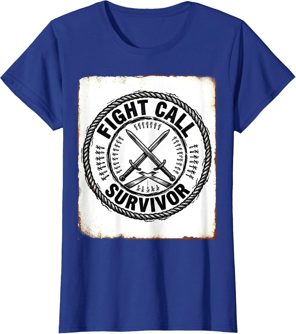 Women's Fight Call Survivor Funny Theatre Kid Musical Drama Actor T-Shirt - Royal Blue