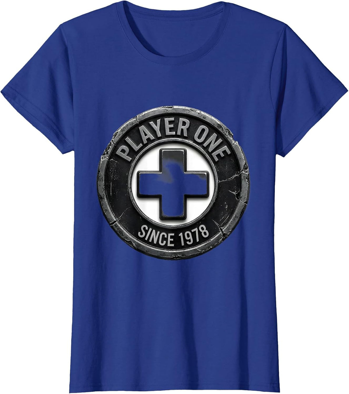 Women's Player One Since 1978 Vintage Gamer Birthday Gift 21 Year T-Shirt - Royal Blue