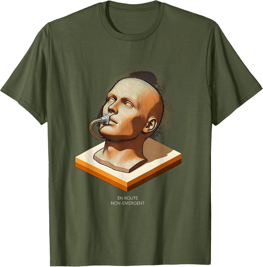 Men's En Route Non-Emergent Funny EMT Paramedic First Responder T-Shirt - Olive Green
