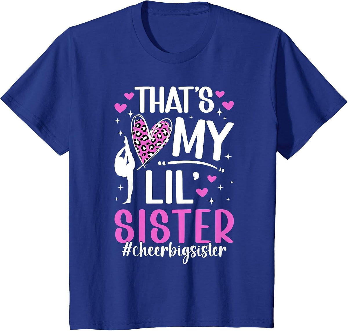 Cheer Big Sister Proud Cheerleader Big Sister T-Shirt - Royal Blue