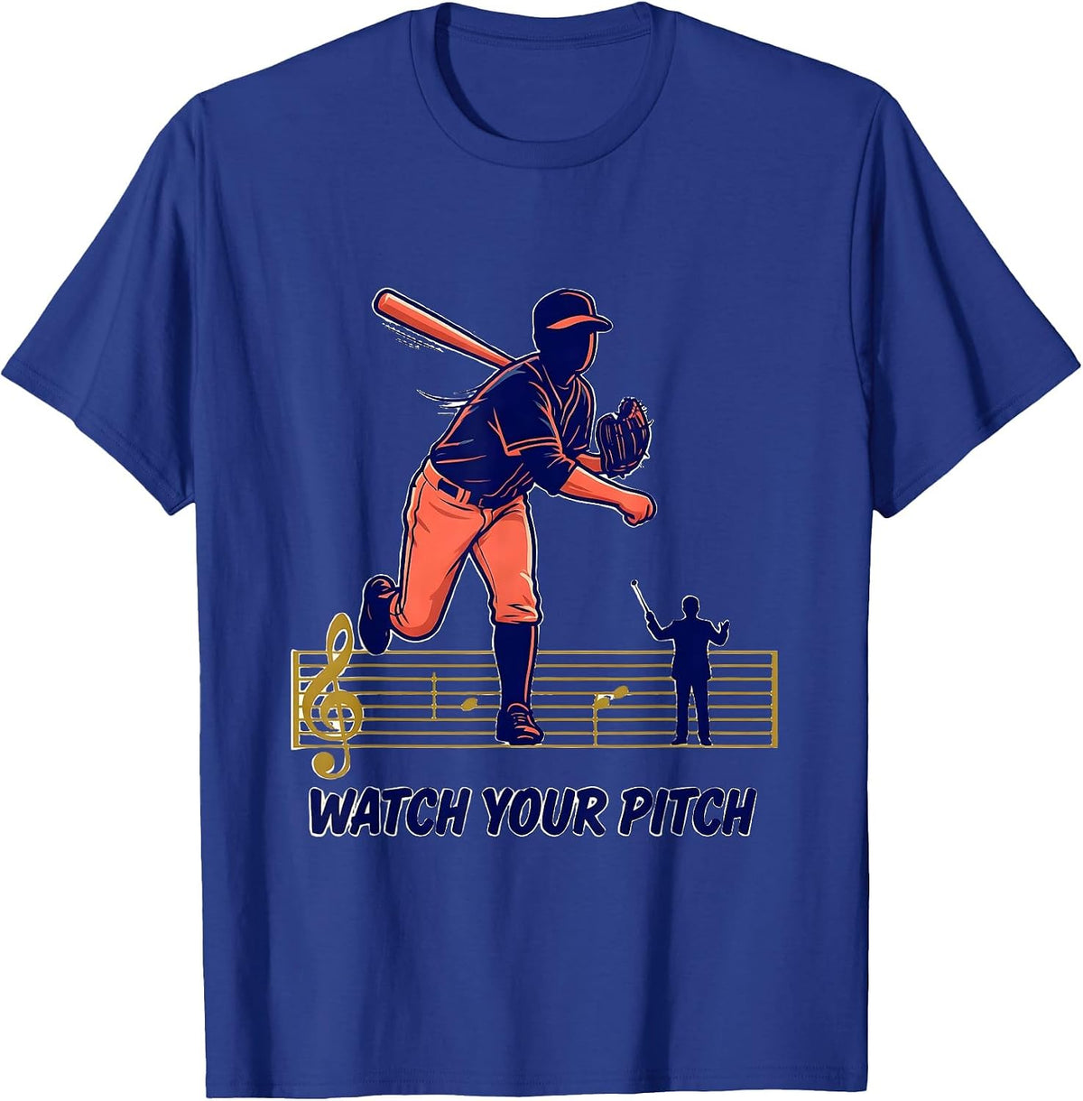 Men's Watch Your Pitch Funny Music Teacher Gift Humor T-Shirt - Royal Blue