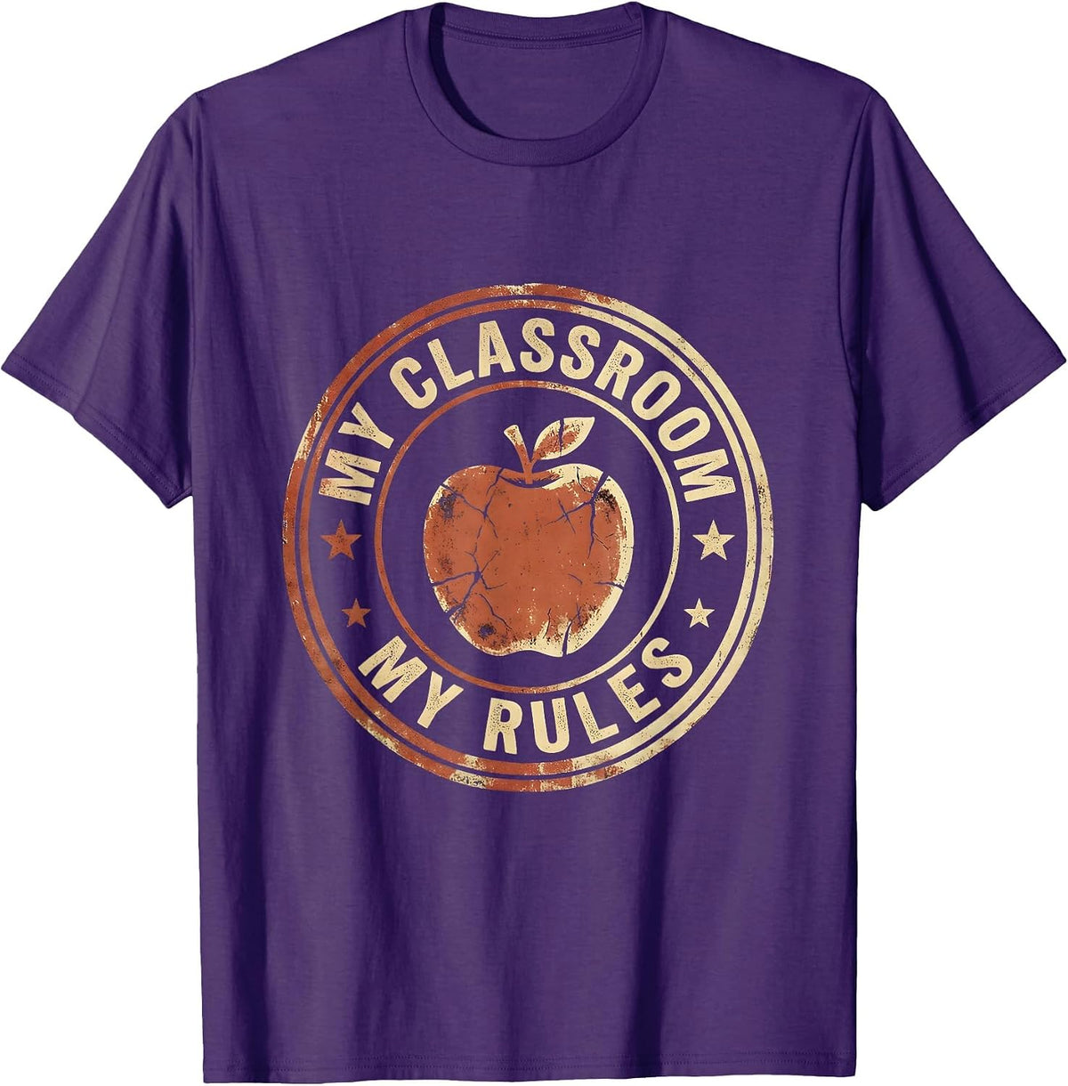 My Classroom My Rules Fifth Grade Teacher Design T-Shirt - Purple