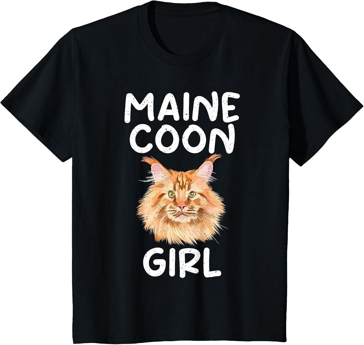 Maine Coon Girl T-Shirt - Black