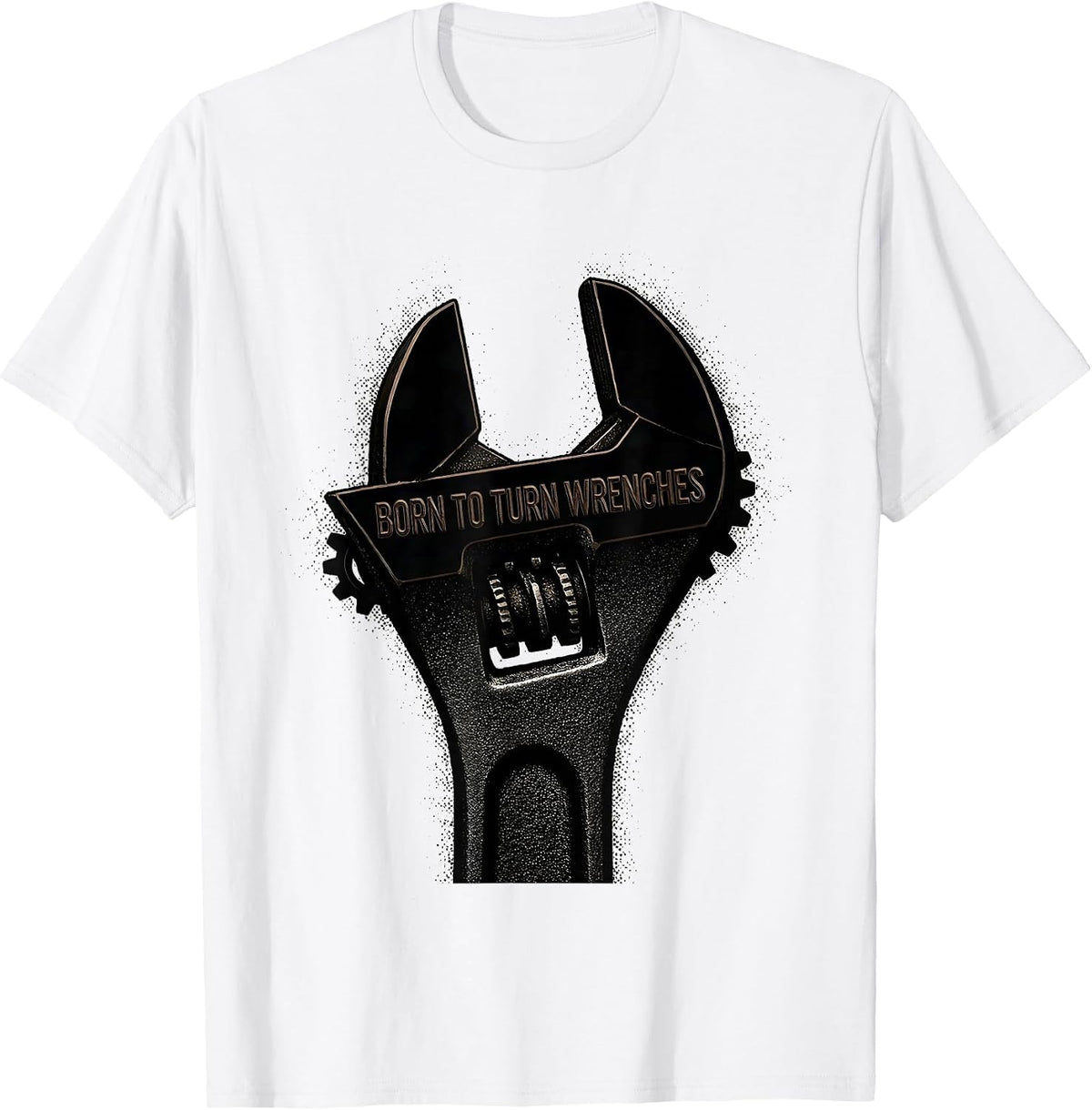 Men's Born to Turn Wrenches Mechanic Design T-Shirt - White
