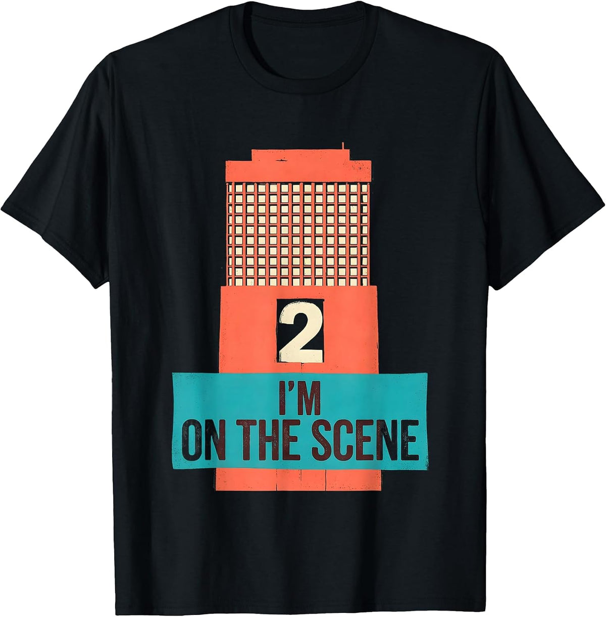 Men's On The Scene I'm 2 Midcentury Modern Firefighter Kids T-Shirt - Black