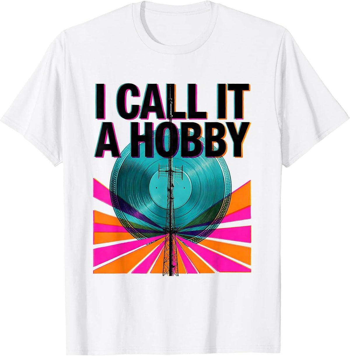 Men's I Call It A Hobby Risograph Ham Radio Operator Humor T-Shirt - White