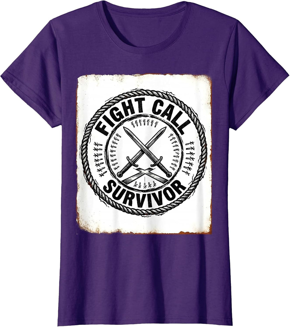 Women's Fight Call Survivor Funny Theatre Kid Musical Drama Actor T-Shirt - Purple