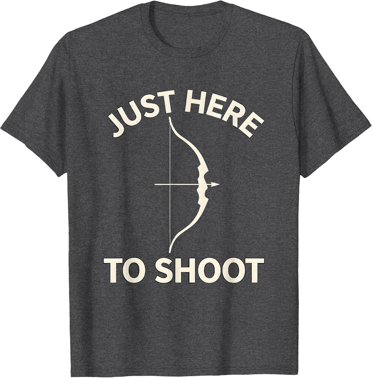Just Here To Shoot Funny Photography Design T-Shirt - Dark Heather Grey