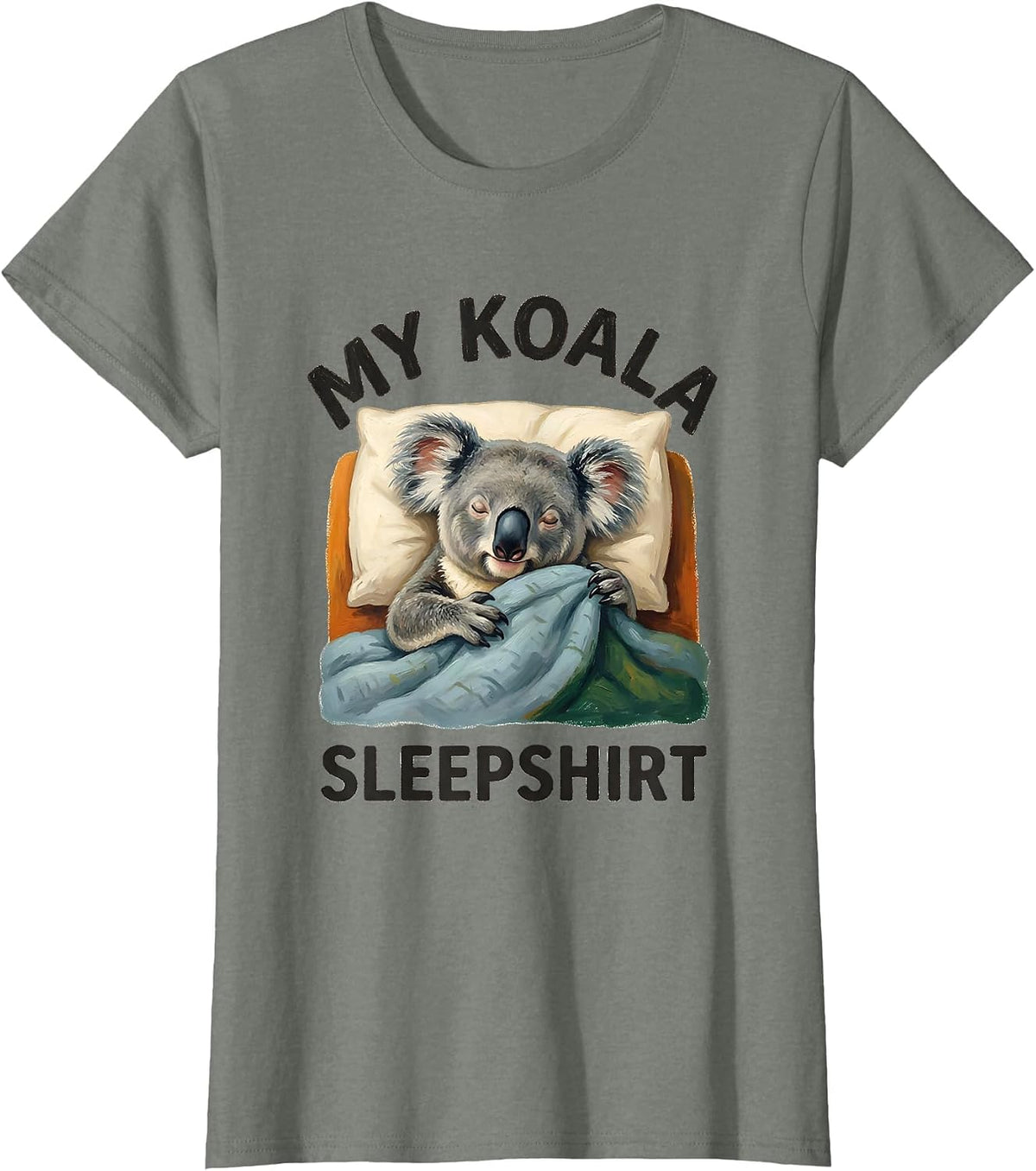 My Koala Sleepshirt Cute Animal Lover Storybook Pajama T-Shirt - Olive Heather