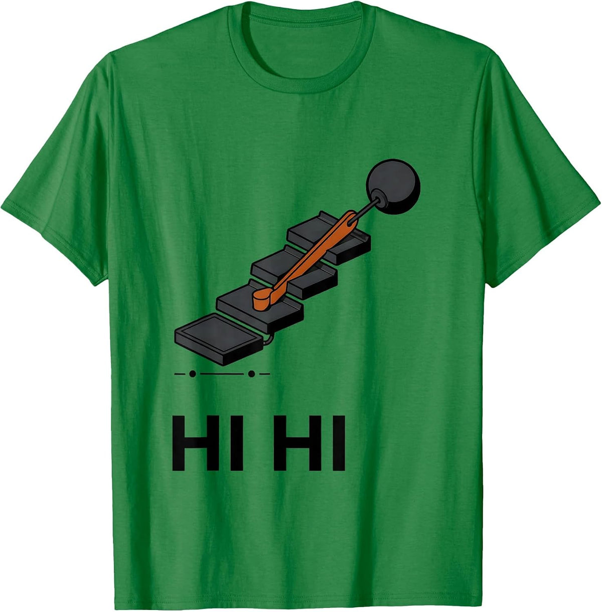 Men's HI HI Exploded View Technical Ham Radio Operator Hobbyist T-Shirt - Kelly Green