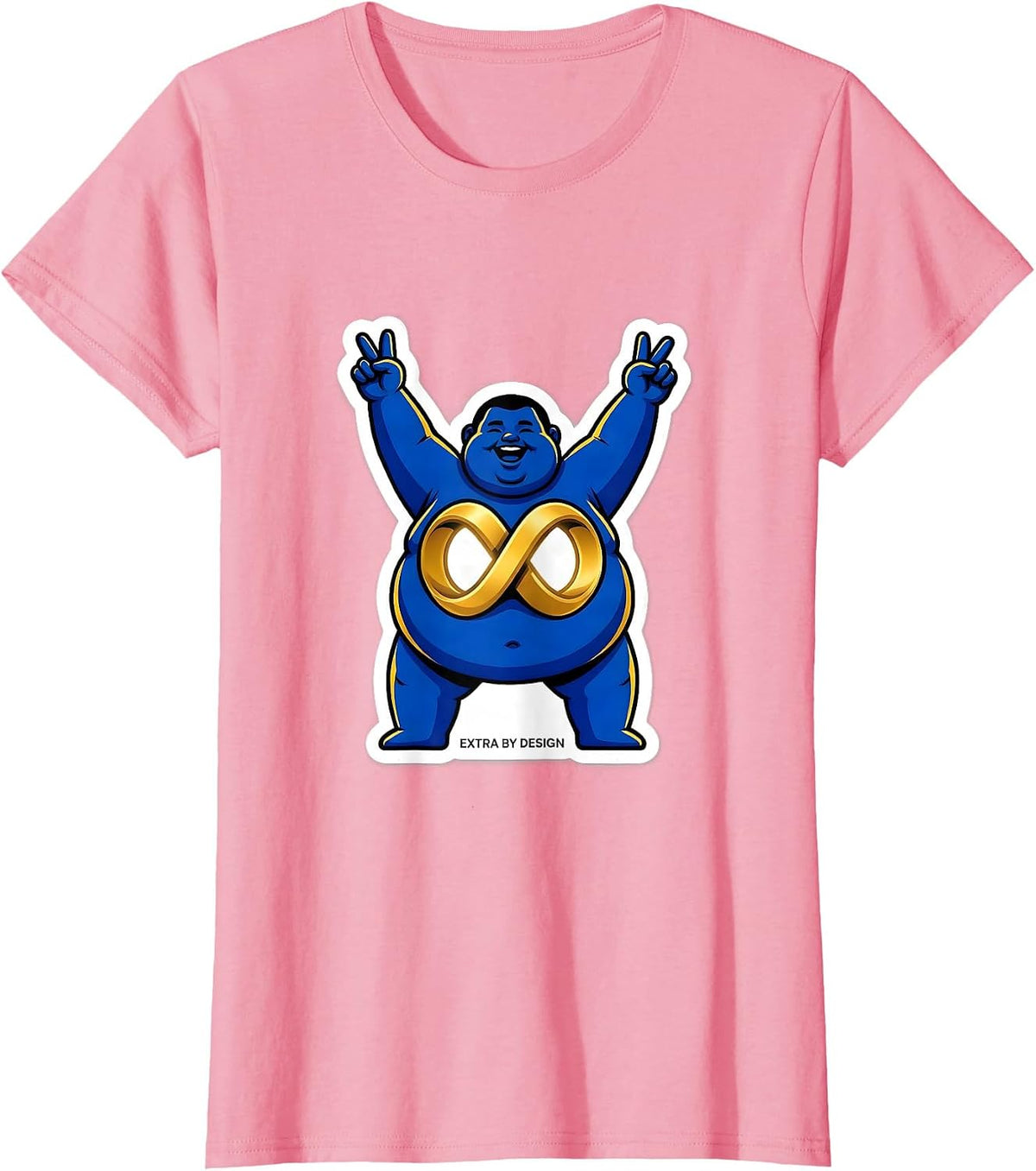 Women's Extra By Design Funny Down Syndrome Awareness Extra T-Shirt - Pink
