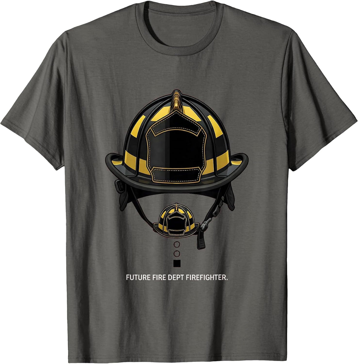 Men's Future Fire Dept Firefighter Costume Fireman Halloween T-Shirt - Asphalt Grey