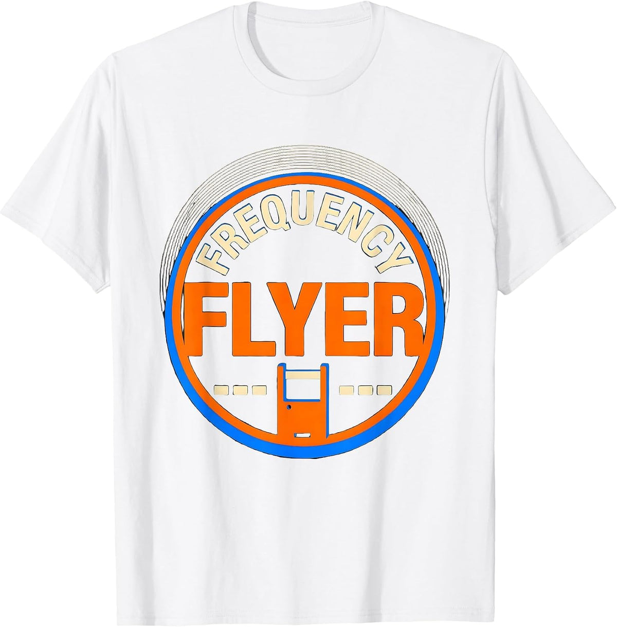 Men's Frequency Flyer Funny Ham Radio Operator Hobbyist Humor T-Shirt - White